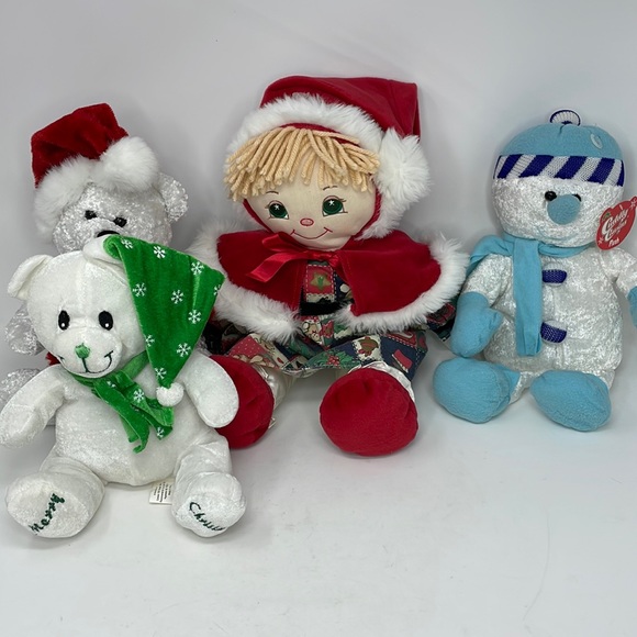Other - Lot of 4 Christmas Plush Stuffed Animals / Doll Plush